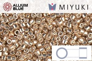 MIYUKI Delica® Seed Beads (DB0433) 11/0 Round - Galvanized Champagne - Click Image to Close