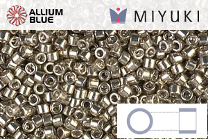 MIYUKI Delica® Seed Beads (DB0436) 11/0 Round - Galvanized Pewter - Click Image to Close