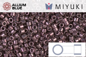 MIYUKI Delica® Seed Beads (DB0454) 11/0 Round - Galvanized Smoky Amethyst - Click Image to Close