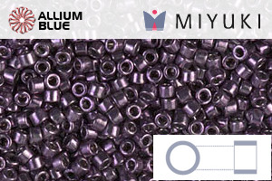 MIYUKI Delica® Seed Beads (DB0455) 11/0 Round - Galvanized Dark Plum - Click Image to Close