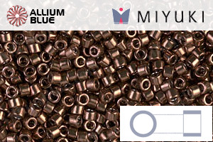 MIYUKI Delica® Seed Beads (DB0460) 11/0 Round - Galvanized Cinnamon Brown - Click Image to Close