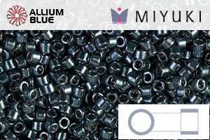 MIYUKI Delica® Seed Beads (DB0465) 11/0 Round - Galvanized Midnight Blue - Click Image to Close