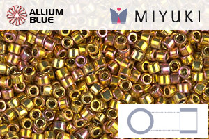 MIYUKI Delica® Seed Beads (DB0501) 11/0 Round - 24kt Gold Iris - 關閉視窗 >> 可點擊圖片