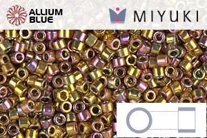 MIYUKI Delica® Seed Beads (DB0507) 11/0 Round - 24kt Pink Gold Iris