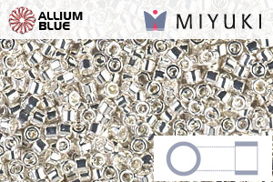MIYUKI Delica® Seed Beads (DB0551) 11/0 Round - Silver Plated