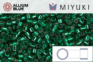 MIYUKI Delica® Seed Beads (DB0605) 11/0 Round - Dyed Silver Lined Emerald - 關閉視窗 >> 可點擊圖片