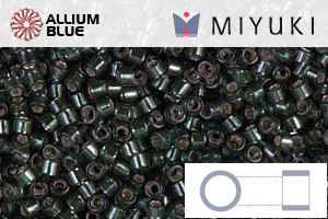 MIYUKI Delica® Seed Beads (DB0606) 11/0 Round - Dyed Silver Lined Dark Olive
