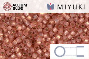 MIYUKI Delica® Seed Beads (DB0622) 11/0 Round - Dyed Peach Silver Lined Alabaster - 关闭视窗 >> 可点击图片