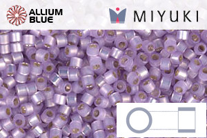 MIYUKI Delica® Seed Beads (DB0629) 11/0 Round - Dyed Lilac Silver Lined Alabaster