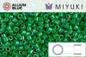 MIYUKI Delica® Seed Beads (DB0655) 11/0 Round - Dyed Opaque Kelly Green - Click Image to Close