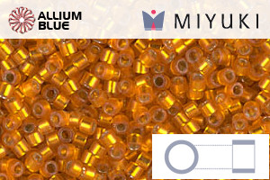 MIYUKI Delica® Seed Beads (DB0681) 11/0 Round - Dyed Semi-matte Silver Lined Orange - 關閉視窗 >> 可點擊圖片