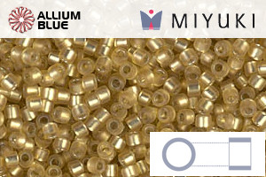 MIYUKI Delica® Seed Beads (DB0687) 11/0 Round - Dyed Semi-matte Silver Lined Yellow Green - Click Image to Close