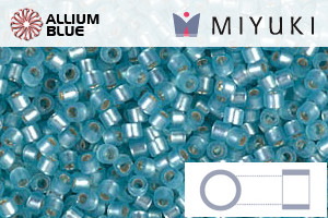 MIYUKI Delica® Seed Beads (DB0691) 11/0 Round - Dyed Semi-matte Silver Lined Mint Green - 关闭视窗 >> 可点击图片