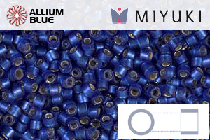 MIYUKI Delica® Seed Beads (DB0693) 11/0 Round - Dyed Semi-matte Silver Lined Dusk Blue