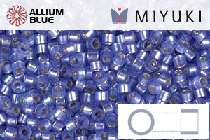 MIYUKI Delica® Seed Beads (DB0694) 11/0 Round - Dyed Semi-matte Silver Lined Purple - 關閉視窗 >> 可點擊圖片