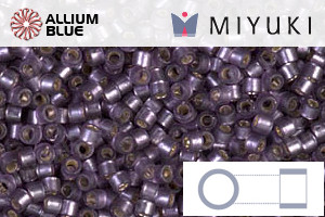 MIYUKI Delica® Seed Beads (DB0695) 11/0 Round - Dyed Semi-matte Silver Lined Mulberry - 關閉視窗 >> 可點擊圖片