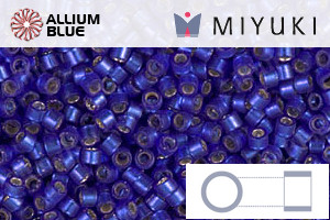 MIYUKI Delica® Seed Beads (DB0696) 11/0 Round - Dyed Semi-matte Silver Lined Dark Blue Violet - Haga Click en la Imagen para Cerrar