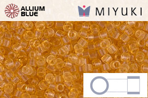 MIYUKI Delica® Seed Beads (DB0702) 11/0 Round - Transparent Light Topaz - Click Image to Close