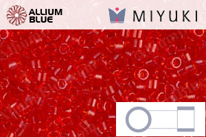 MIYUKI Delica® Seed Beads (DB0704) 11/0 Round - Transparent Red Orange - 关闭视窗 >> 可点击图片