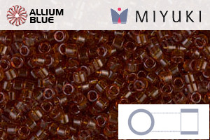 MIYUKI Delica® Seed Beads (DB0709) 11/0 Round - Transparent Dark Topaz - Click Image to Close