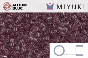 MIYUKI Delica® Seed Beads (DB0711) 11/0 Round - Transparent Smoky Amethyst - Click Image to Close