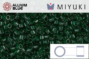 MIYUKI Delica® Seed Beads (DB0713) 11/0 Round - Transparent Dark Emerald