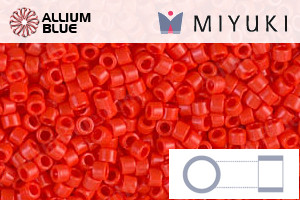 MIYUKI Delica® Seed Beads (DB0727) 11/0 Round - Opaque Vermillion Red