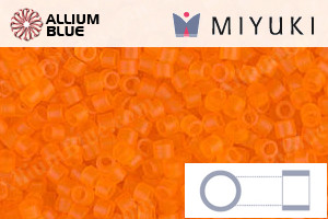 MIYUKI Delica® Seed Beads (DB0744) 11/0 Round - Matte Transparent Orange - 关闭视窗 >> 可点击图片
