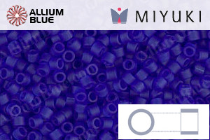 MIYUKI Delica® Seed Beads (DB0748) 11/0 Round - Matte Transparent Cobalt