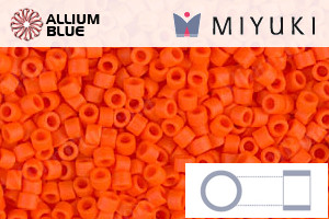 MIYUKI Delica® Seed Beads (DB0752) 11/0 Round - Matte Opaque Orange - Haga Click en la Imagen para Cerrar