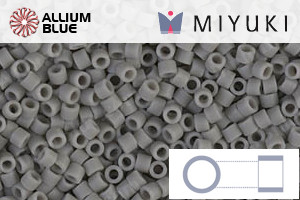 MIYUKI Delica® Seed Beads (DB0761) 11/0 Round - Matte Opaque Gray - Click Image to Close