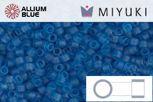 MIYUKI Delica® Seed Beads (DB0768) 11/0 Round - Matte Transparent Capri Blue - Click Image to Close