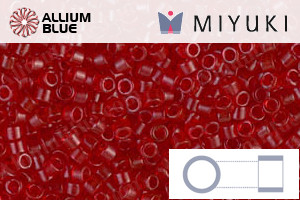 MIYUKI Delica® Seed Beads (DB0774) 11/0 Round - Dyed Semi-matte Transparent Red
