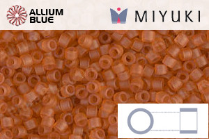MIYUKI Delica® Seed Beads (DB0777) 11/0 Round - Dyed Semi-matte Transparent Topaz - Click Image to Close