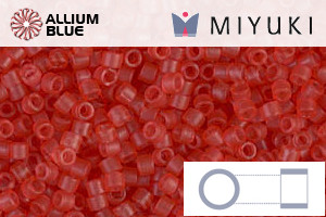 MIYUKI Delica® Seed Beads (DB0779) 11/0 Round - Dyed Semi-matte Transparent Watermelon - Click Image to Close