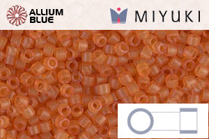MIYUKI Delica® Seed Beads (DB0781) 11/0 Round - Dyed Semi-matte Transparent Amber
