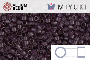 MIYUKI Delica® Seed Beads (DB0784) 11/0 Round - Dyed Semi-matte Transparent Dark Smoky Amethyst - Haga Click en la Imagen para Cerrar