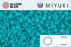 MIYUKI Delica® Seed Beads (DB0793) 11/0 Round - Dyed Semi-matte Opaque Turquoise Green - Click Image to Close