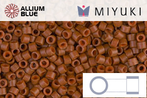 MIYUKI Delica® Seed Beads (DB0794) 11/0 Round - Dyed Semi-matte Opaque Sienna