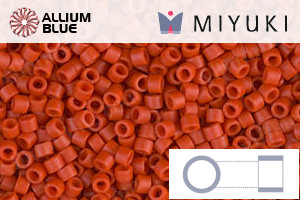 MIYUKI Delica® Seed Beads (DB0795) 11/0 Round - Dyed Semi-matte Opaque Dark Cinnabar - Click Image to Close