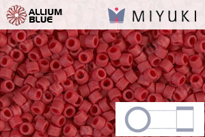 MIYUKI Delica® Seed Beads (DB0796) 11/0 Round - Dyed Semi-matte Opaque Red - Click Image to Close