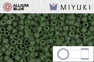 MIYUKI Delica® Seed Beads (DB0797) 11/0 Round - Dyed Semi-matte Opaque Jade Green