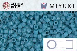 MIYUKI Delica® Seed Beads (DB0798) 11/0 Round - Dyed Semi-matte Opaque Capri Blue - Click Image to Close
