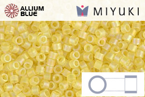 MIYUKI Delica® Seed Beads (DB0854) 11/0 Round - Matte Transparent Yellow AB - 關閉視窗 >> 可點擊圖片