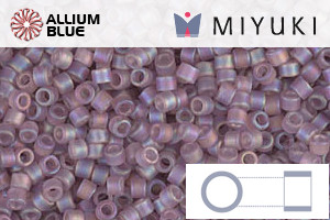 MIYUKI Delica® Seed Beads (DB0857) 11/0 Round - Matte Transparent Smoky Amethyst AB - 关闭视窗 >> 可点击图片
