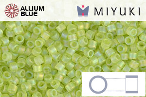 MIYUKI Delica® Seed Beads (DB0860) 11/0 Round - Matte Transparent Chartreuse AB