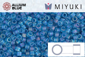 MIYUKI Delica® Seed Beads (DB0862) 11/0 Round - Matte Transparent Capri Blue AB - Haga Click en la Imagen para Cerrar