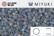 MIYUKI Delica® Seed Beads (DB0863) 11/0 Round - Matte Transparent Gray AB