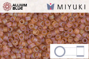 MIYUKI Delica® Seed Beads (DB0866) 11/0 Round - Matte Dark Topaz AB - Click Image to Close
