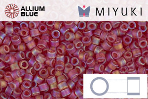 MIYUKI Delica® Seed Beads (DB0867) 11/0 Round - Matte Transparent Dark Cranberry AB - Haga Click en la Imagen para Cerrar
